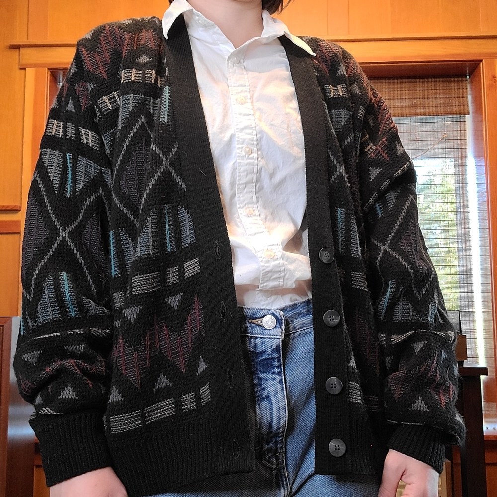 70s VINTAGE Grandpa cardigan sweater